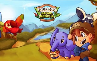 Idle Zoo Safari Rescue game cover