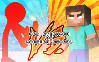 Red Stickman Vs Monster School game cover