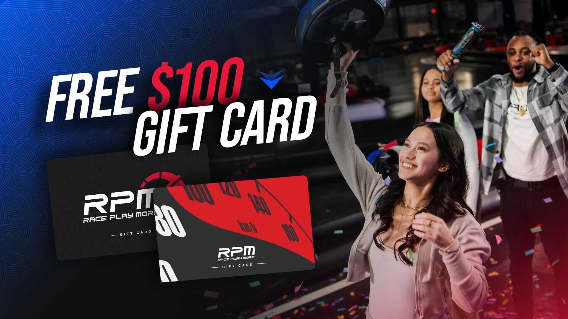 Earn a "Free $100 gift card" when you refer your company and book a corporate event at RPM Raceway.