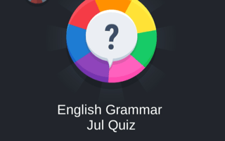 English Grammar Jul Quiz game cover