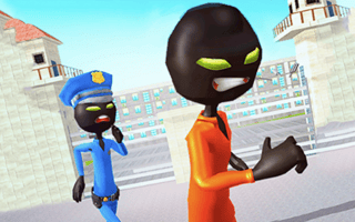 Stickman Prison Escape Story 3d game cover